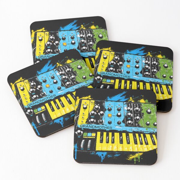 Item preview, Analog Synthesizer – Colorful Vintage Synth Graffiti Art designed and sold by NicolaDudich.