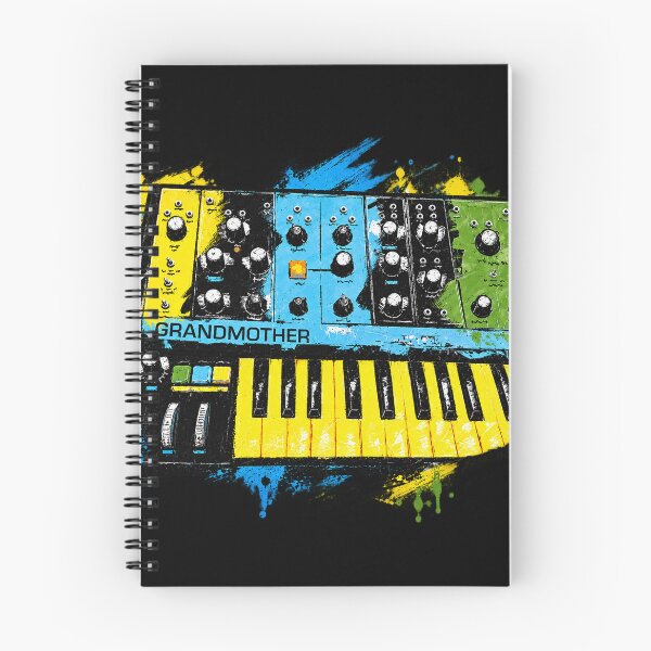Item preview, Analog Synthesizer – Colorful Vintage Synth Graffiti Art designed and sold by NicolaDudich.
