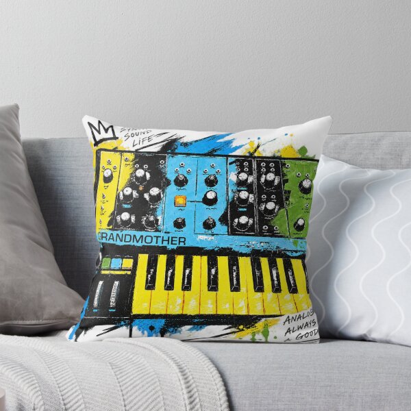 Item preview, Analog Synthesizer – Colorful Vintage Synth Graffiti Art designed and sold by NicolaDudich.