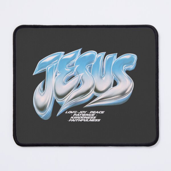 Item preview, Jesus Chrome Faith Love Joy Peace Christian Design designed and sold by NicolasGlowArt.