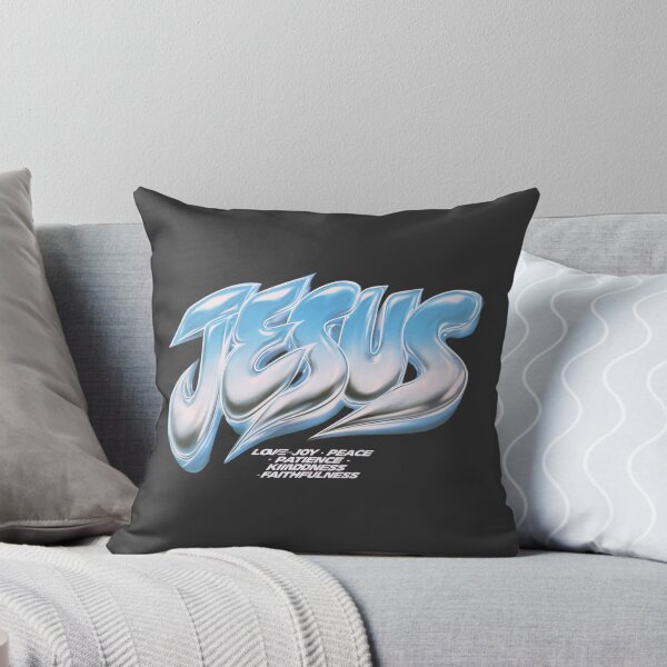 Item preview, Jesus Chrome Faith Love Joy Peace Christian Design designed and sold by NicolasGlowArt.
