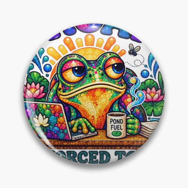 Item preview, Born to Croak Forced to Work – Funny Tired Office Frog Meme, Colorful Work Humor designed and sold by From Cyryl with Love.