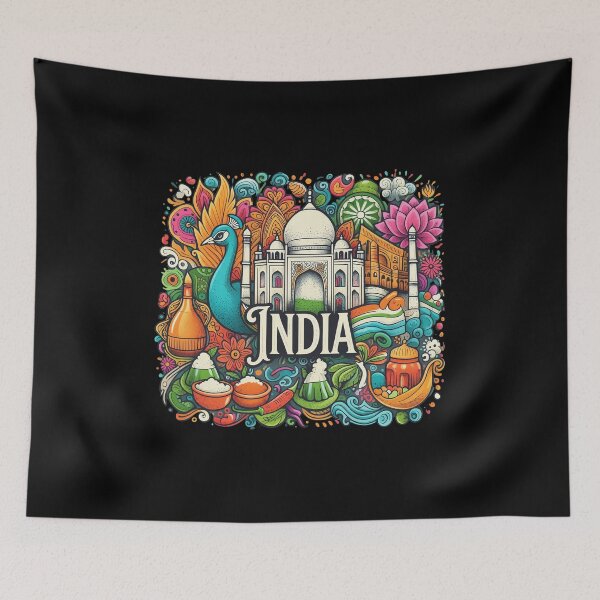 Item preview, India Heritage Cultural Doodle Art designed and sold by VIVEKARIGUEZ.