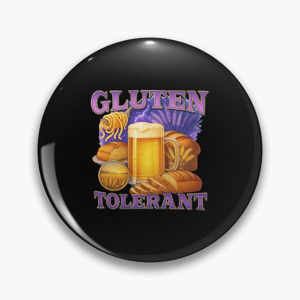 Item preview, Gluten Tolerant Retro Food Humor  designed and sold by SAIMENEZ.