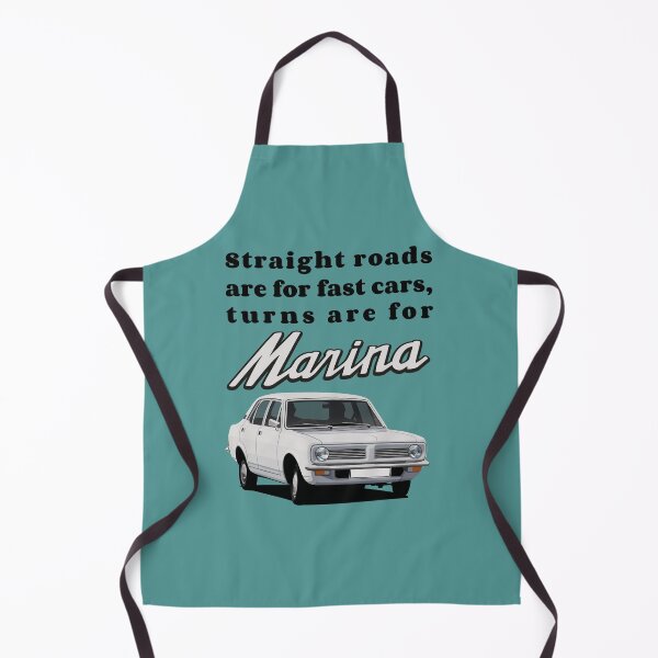 Item preview, Straight roads are for fast cars, turns are for Morris Marina - white designed and sold by knappidesign.