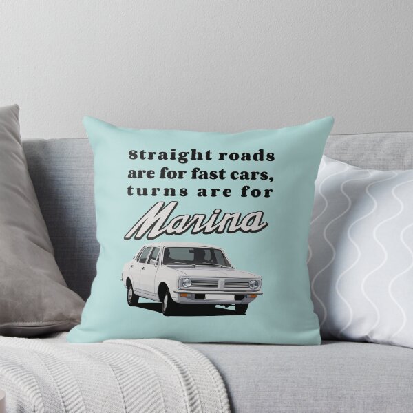Item preview, Straight roads are for fast cars, turns are for Morris Marina - white designed and sold by knappidesign.
