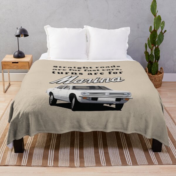 Item preview, Straight roads are for fast cars, turns are for Morris Marina - white designed and sold by knappidesign.
