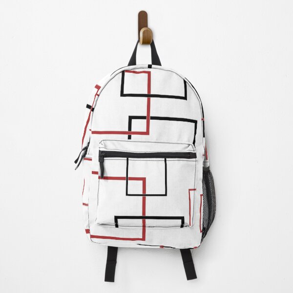 Item preview, Minimalist Red Geometric Squares – Modern Abstract Line Art designed and sold by JOHN44ART.