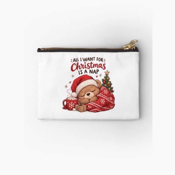 Item preview, All I Want for Christmas Is a Nap – Cozy Christmas Bear designed and sold by DreamyBrushArt.