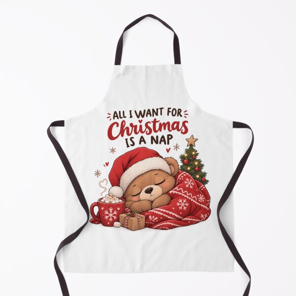 Item preview, All I Want for Christmas Is a Nap – Cozy Christmas Bear designed and sold by DreamyBrushArt.