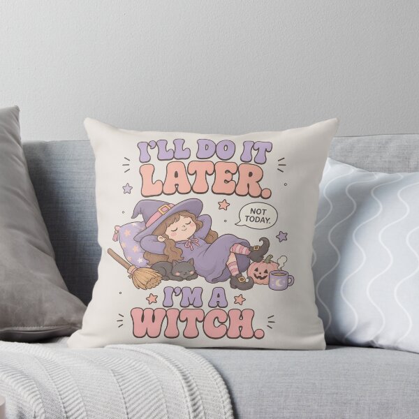 Item preview, Pastel Goth Lazy Witch - Cute Funny Halloween designed and sold by ianm1028.