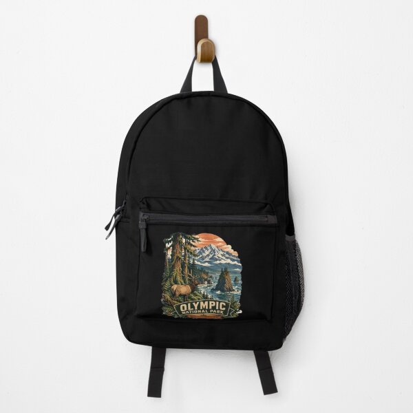 Item preview, Olympic National Park Washington | Pacific Northwest Wilderness Vintage Travel Illustration designed and sold by Dikshant Goyal.