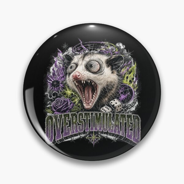 Item preview, Overstimulated Screaming Opossum Grunge designed and sold by Yellowriversss.