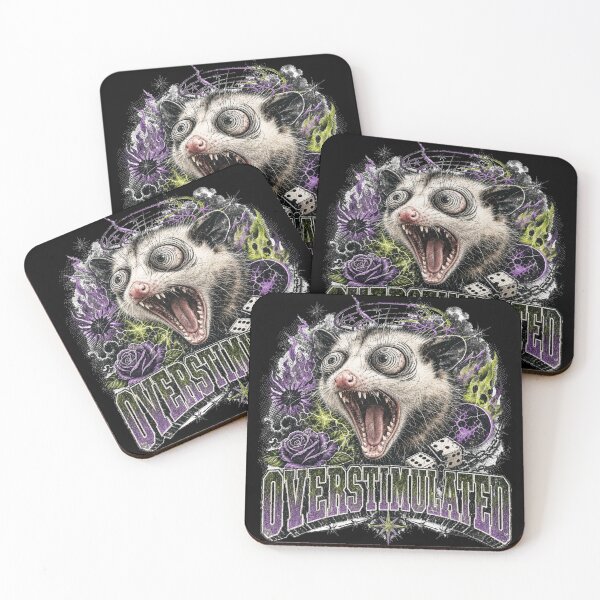 Item preview, Overstimulated Screaming Opossum Grunge designed and sold by Yellowriversss.