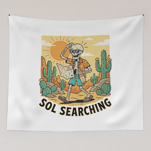 Item preview, Sol Searching Desert Skeleton Art designed and sold by SAIMENEZ.