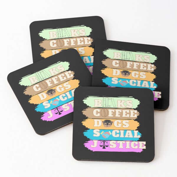 Item preview, Books And Coffee And Dogs And Social Justice designed and sold by teeashirtsb.