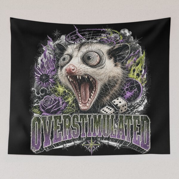 Item preview, Overstimulated Screaming Opossum Grunge designed and sold by Yellowriversss.