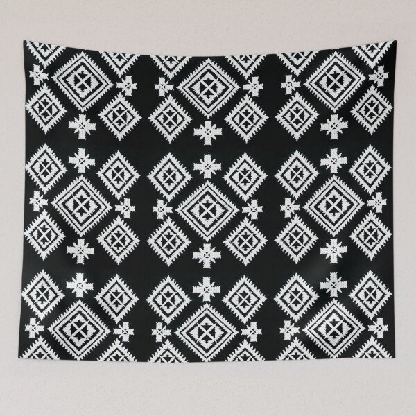Item preview, Black and White Ukrainian Ethnic Geometric Embroidery Seamless Pattern designed and sold by Holub Art Studio & design.