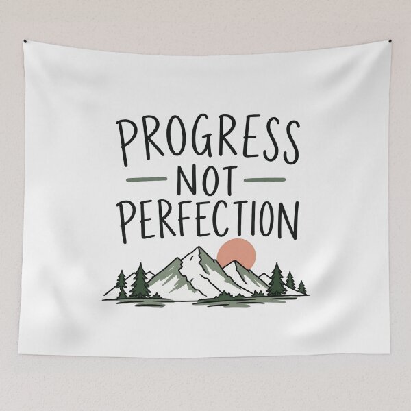 Item preview, Progress Not Perfection – Mountain Growth designed and sold by GentleRecovery.