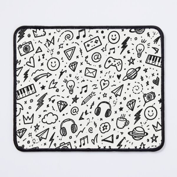 Item preview, Cute Doodle Pattern – Fun Hand Drawn Music, Stars & Creative Icons designed and sold by GenZ Doodle.