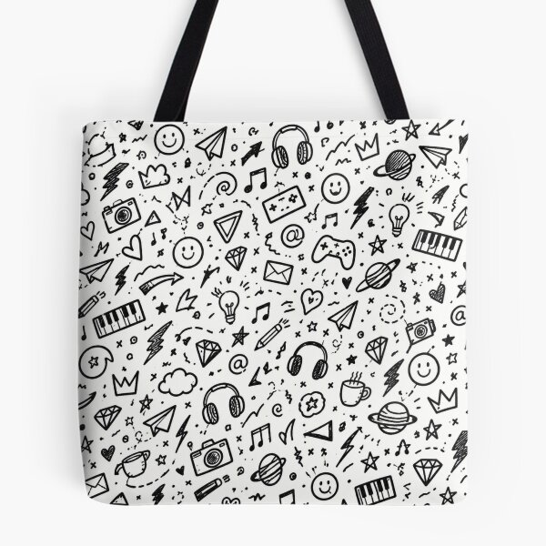 Item preview, Cute Doodle Pattern – Fun Hand Drawn Music, Stars & Creative Icons designed and sold by  Doodle.