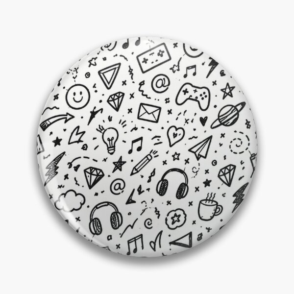 Item preview, Cute Doodle Pattern – Fun Hand Drawn Music, Stars & Creative Icons designed and sold by GenZ Doodle.