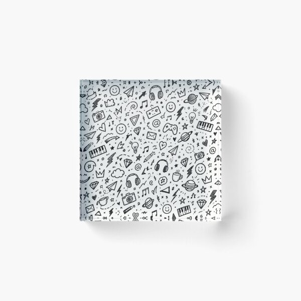 Item preview, Cute Doodle Pattern – Fun Hand Drawn Music, Stars & Creative Icons designed and sold by GenZ Doodle.