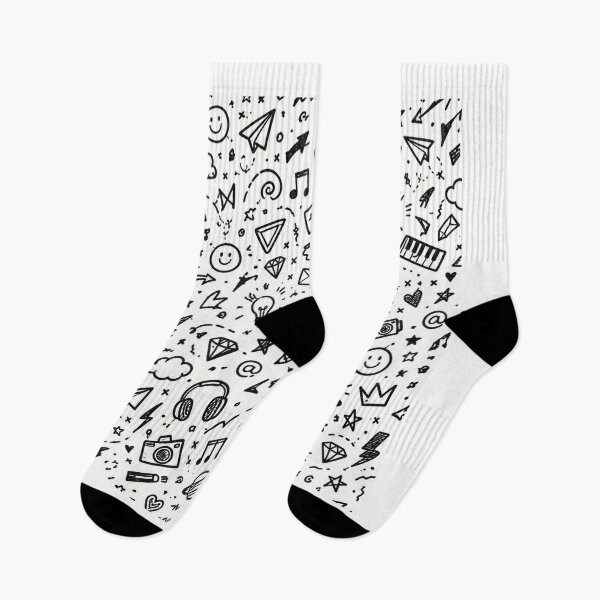 Item preview, Cute Doodle Pattern – Fun Hand Drawn Music, Stars & Creative Icons designed and sold by GenZ Doodle.