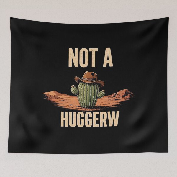 Item preview, Not A Hugger Sarcastic Cowboy Cactus designed and sold by TheEndDesign.
