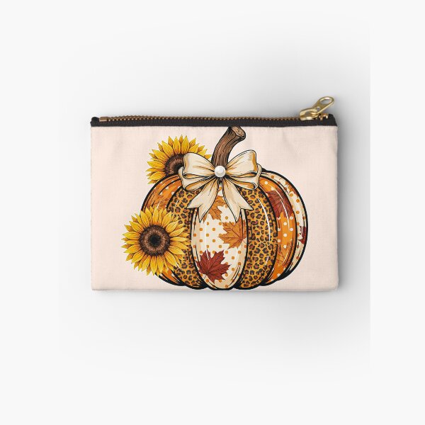 Item preview, Autumn Leopard Pattern Pumpkin with Sunflowers Clipart designed and sold by zozo-shop.