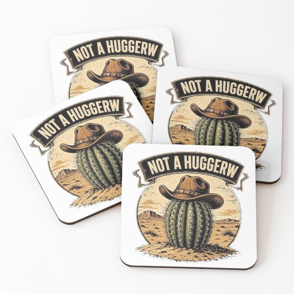 Item preview, Not A Hugger Sarcastic Cowboy Cactus designed and sold by TheEndDesign.