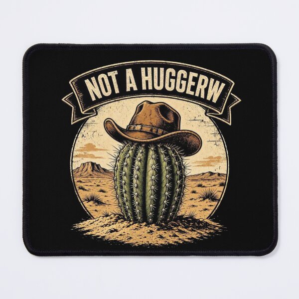 Item preview, Not A Hugger Sarcastic Cowboy Cactus designed and sold by TheEndDesign.