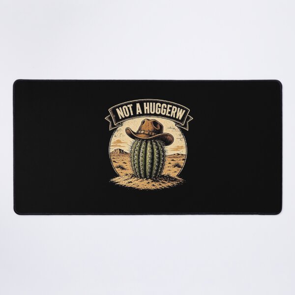 Item preview, Not A Hugger Sarcastic Cowboy Cactus designed and sold by TheEndDesign.