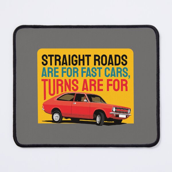 Item preview, Straight roads are for fast cars, turns are for Morris Marina - orange designed and sold by knappidesign.
