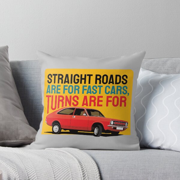 Item preview, Straight roads are for fast cars, turns are for Morris Marina - orange designed and sold by knappidesign.