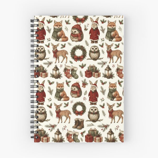 Item preview, Cute woodland animals in cozy winter holiday designed and sold by Steele-Art.