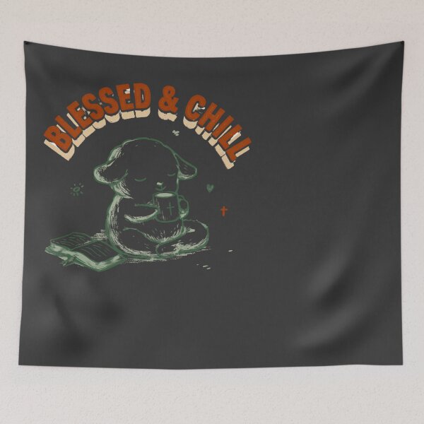 Item preview, Blessed & Chill Christian Lamb Faith Relax Design designed and sold by NicolasGlowArt.