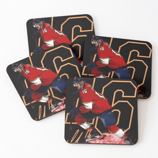 Item preview, Depicting Aleksander Barkov Skating With Stick In Red Florida  designed and sold by ZhengGamerMerch.