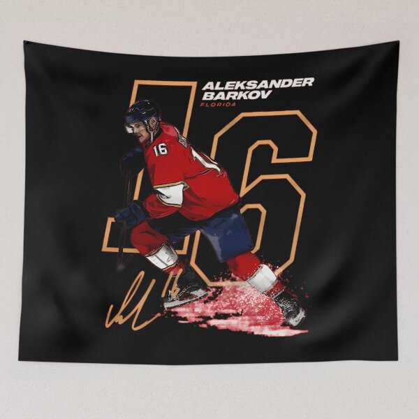 Item preview, Depicting Aleksander Barkov Skating With Stick In Red Florida  designed and sold by ZhengGamerMerch.