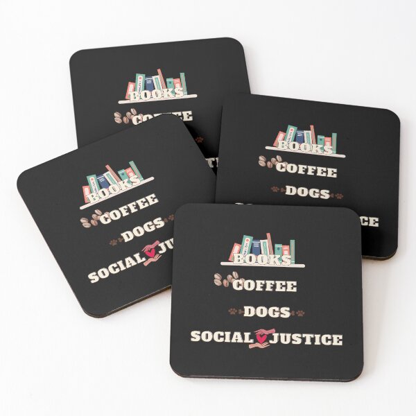 Item preview, Books And Coffee And Dogs And Social Justice designed and sold by teeashirtsb.