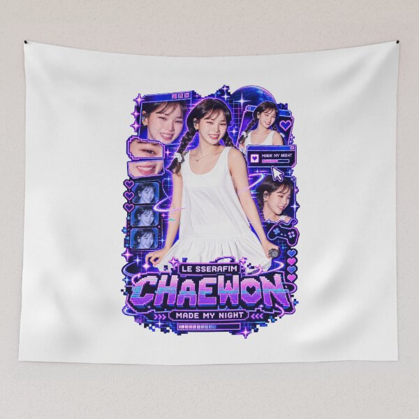 Item preview, Chaewon Made My Night Futuristic Interface Kpop Fanmade Art designed and sold by Valereekmerch.