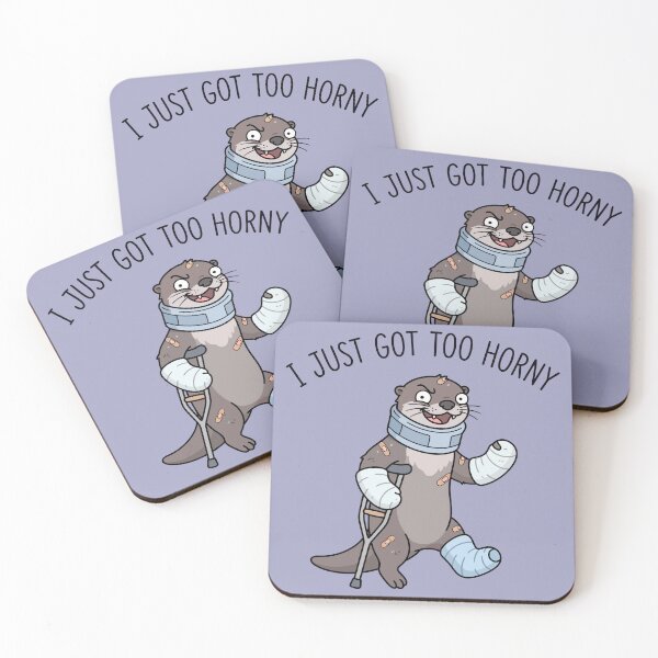 Item preview, I Just Got Too Horny Injured Otter Funny Adult Humor designed and sold by Amir Faysal.