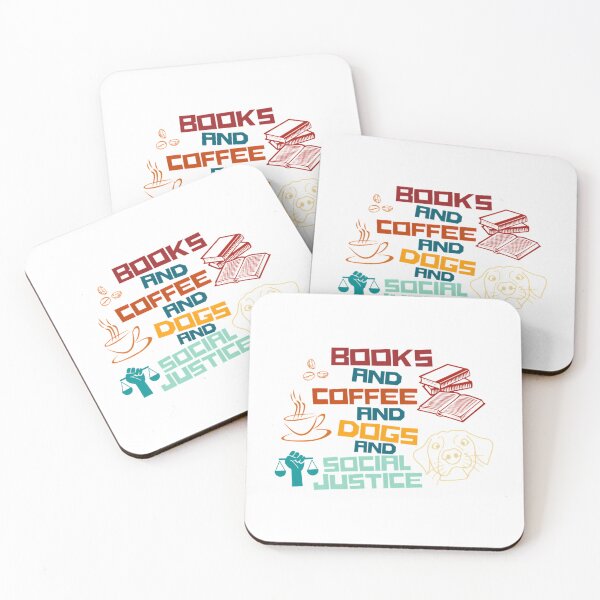 Item preview, Books And Coffee And Dogs And Social Justice designed and sold by teeashirtsb.