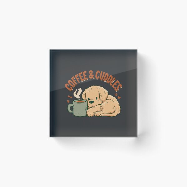 Item preview, Coffee & Cuddles Puppy Dog Lover Cozy Mug Design designed and sold by NicolasGlowArt.