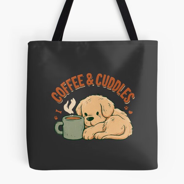 Item preview, Coffee & Cuddles Puppy Dog Lover Cozy Mug Design designed and sold by NicolasGlowArt.
