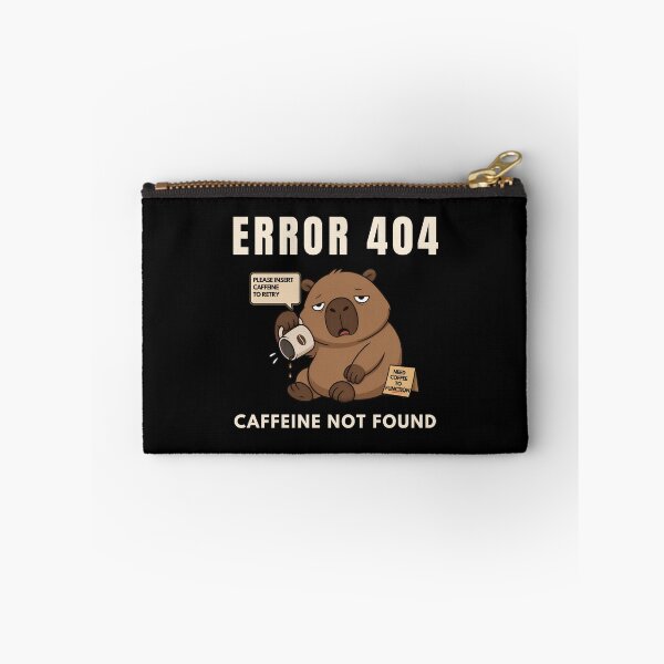 Item preview, Caffeine Not Found Error 404 Capybara Funny Programmer Coffee Humor designed and sold by SimplyDraftShop.