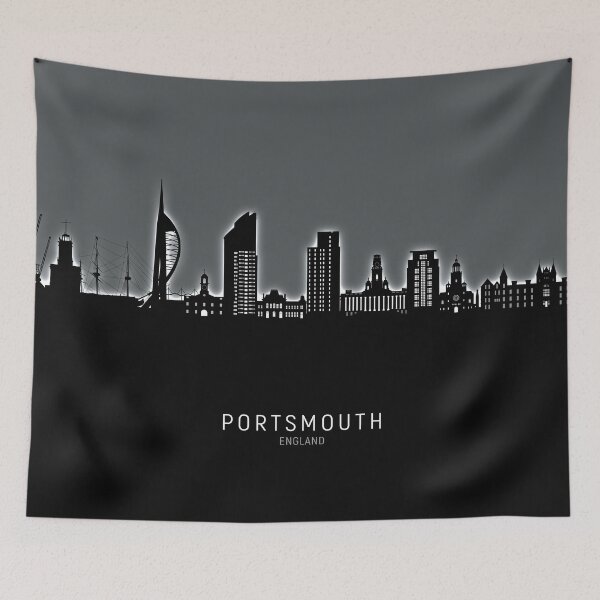 Item preview, Portsmouth England Skyline designed and sold by ArtPrints.