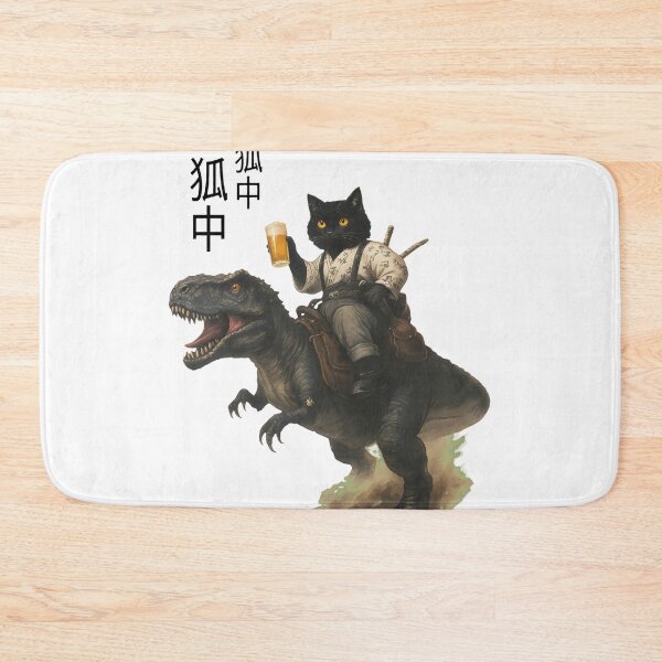 Item preview, Samurai Cat Riding T-Rex Drinking Beer designed and sold by SAIMENEZ.
