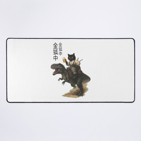 Item preview, Samurai Cat Riding T-Rex Drinking Beer designed and sold by SAIMENEZ.