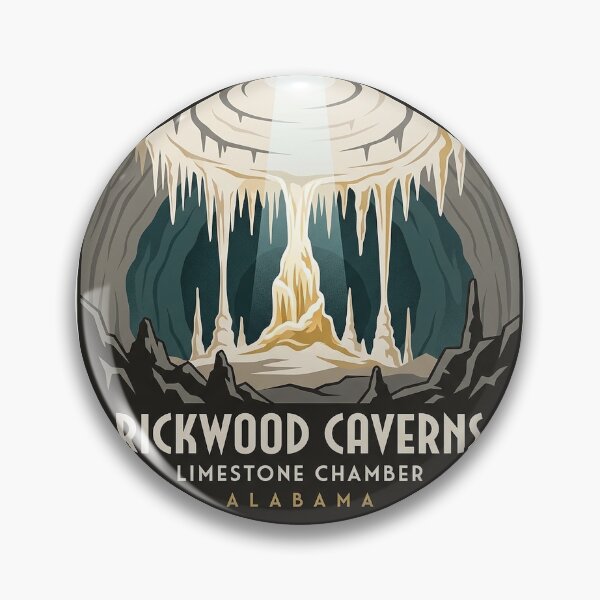 Item preview, Rickwood Caverns Stalactite Chamber Alabama Cave Sticker designed and sold by DetourDgn.